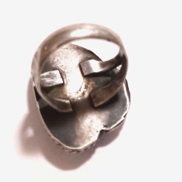 Navajo Native American Turquoise Sterling Ring s5 (1282) - Picture 4 of 5